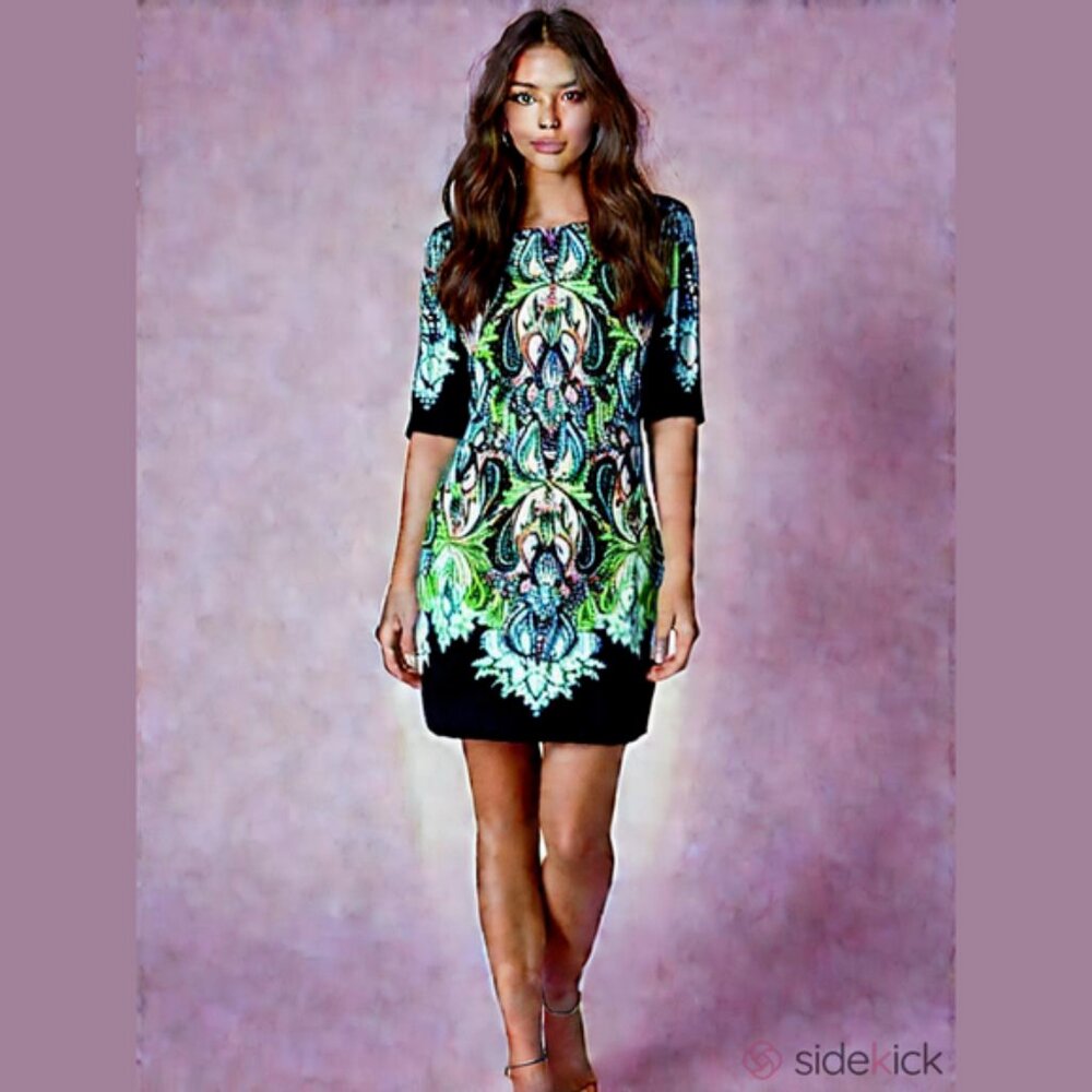 Introducing the Eliza J Paisley Shift Dressbrand new with tags size 4